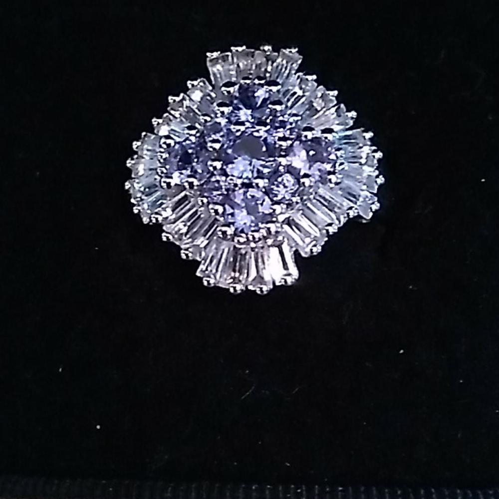 Never worn Colleen Lopez 2.42 ctw. Tanzanite and Topaz Ring